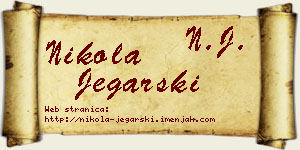 Nikola Jegarski vizit kartica